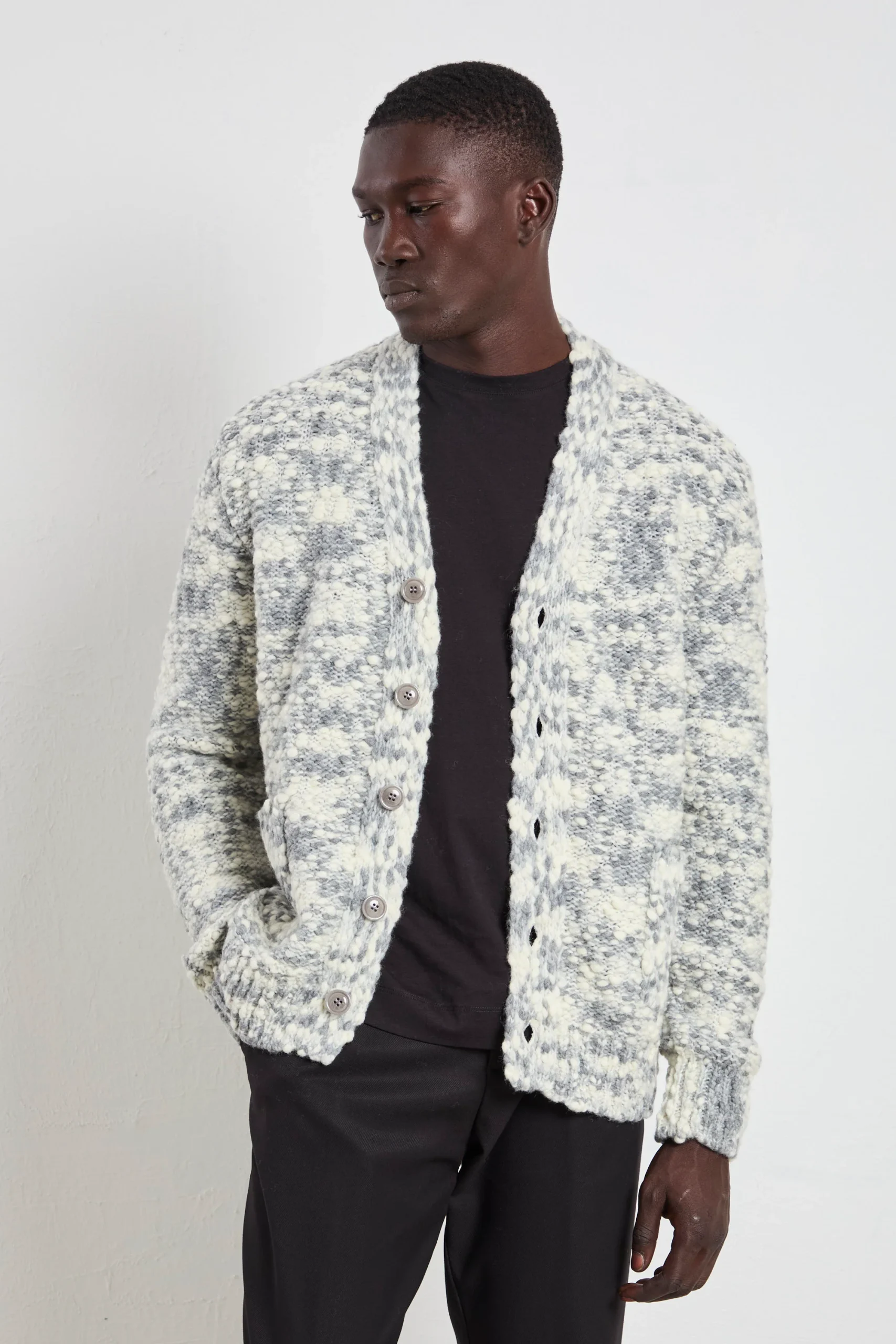 Daniele Fiesoli 2768 Cardigan grigio - immagine 4