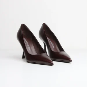 FW25-DIVA DECOLLETE IN PELLE TESTA DI MORO