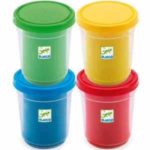 Djeco Pasta modellabile 4 Colori 18+ - 4 Vasetti da 140gr