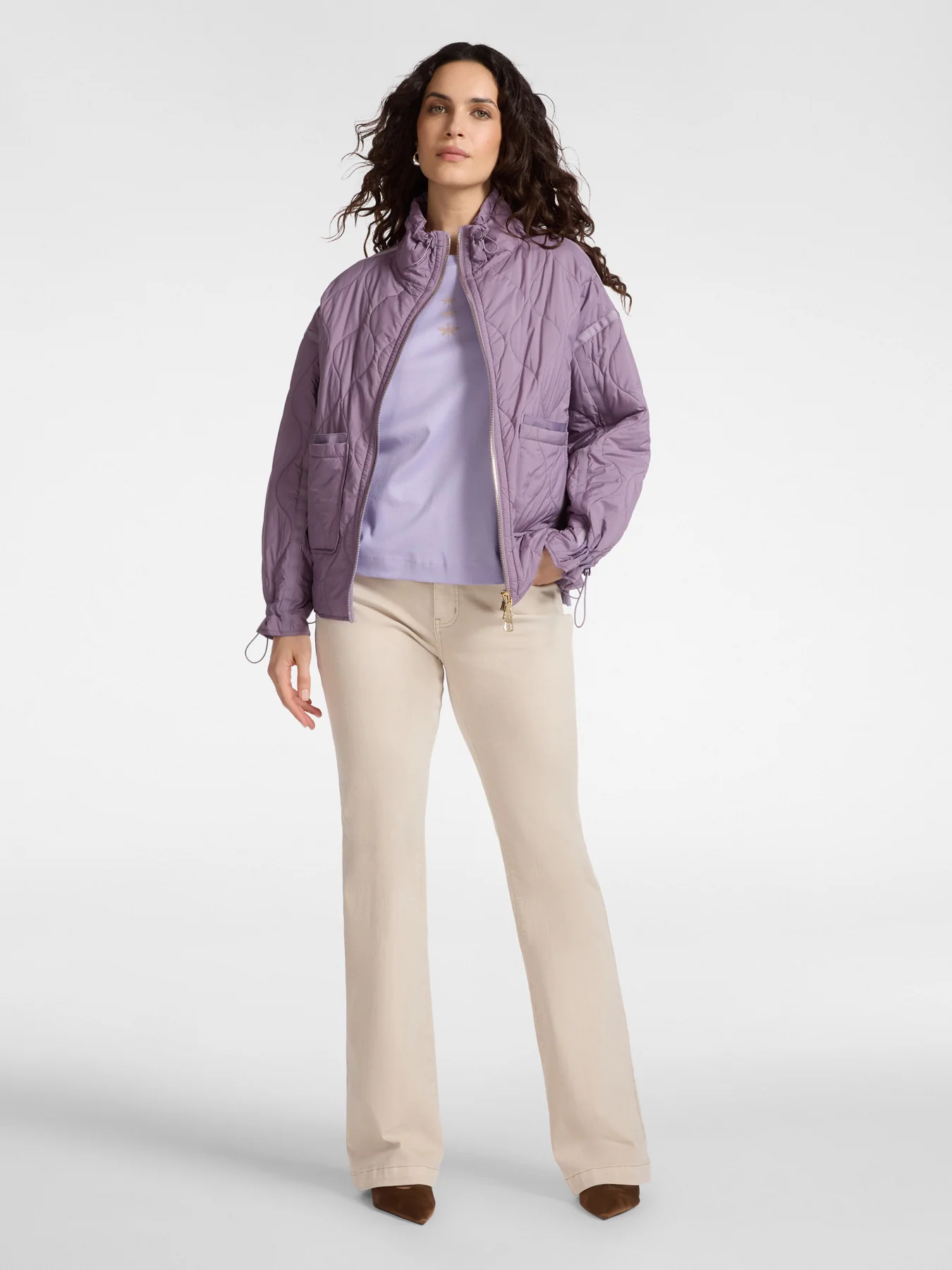 Piumino lightweight in nylon trapuntato - ELENA MIRÃ’ - immagine 4