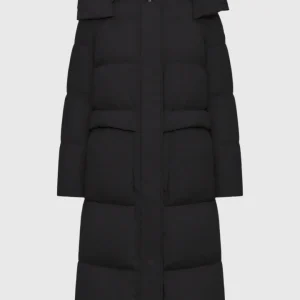 FW25-FULLY-APRICA  PIUMINO LUNGO IN MICROFIBRA LEGGERA COLORE NERO