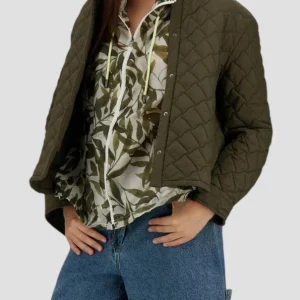 SS26-GI000351D-12456Z  GIACCA CAMICIA  VERDE BEIGE