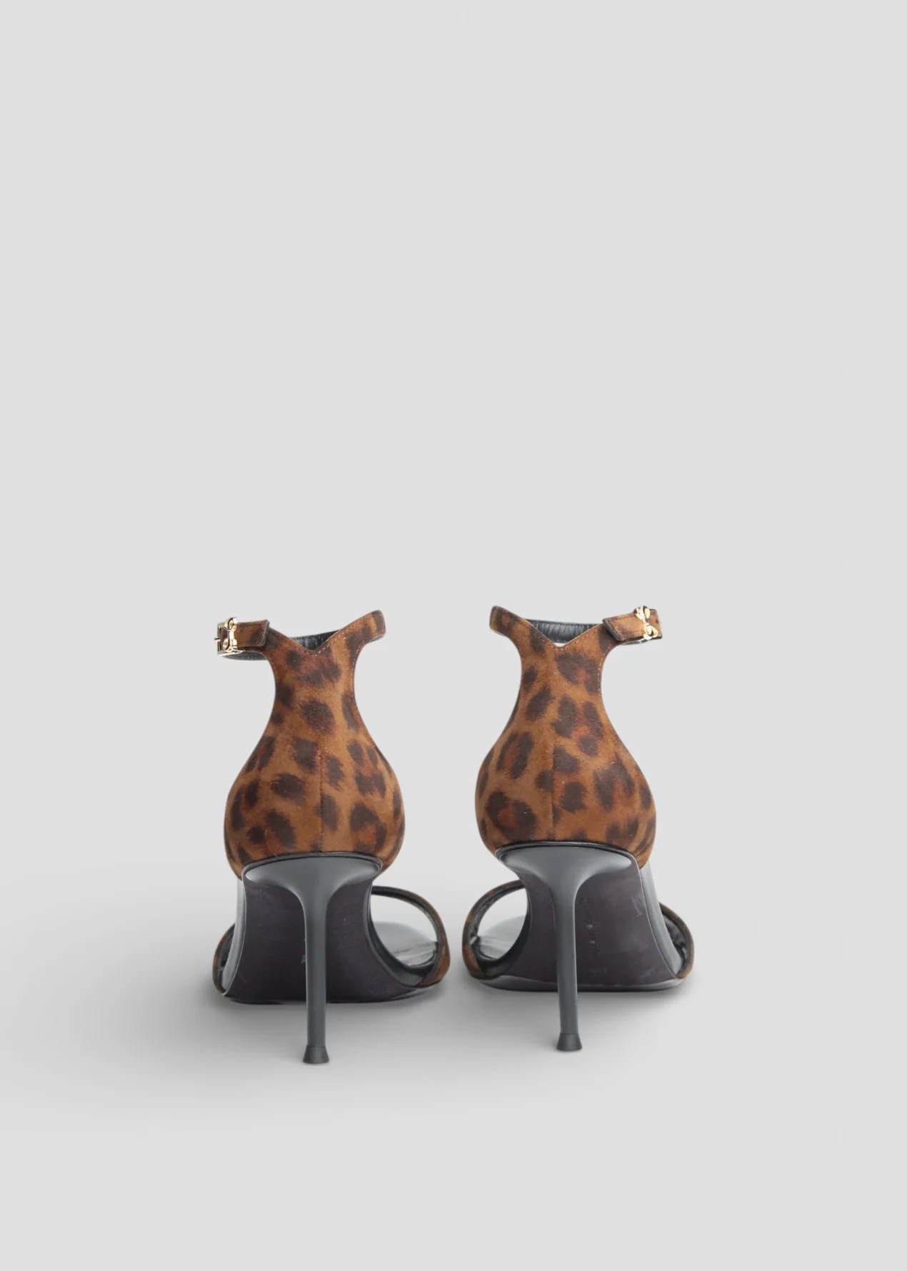 SS26-GOLDIE6 SANDALO CON TACCO LEO VELVET BROWN - immagine 4