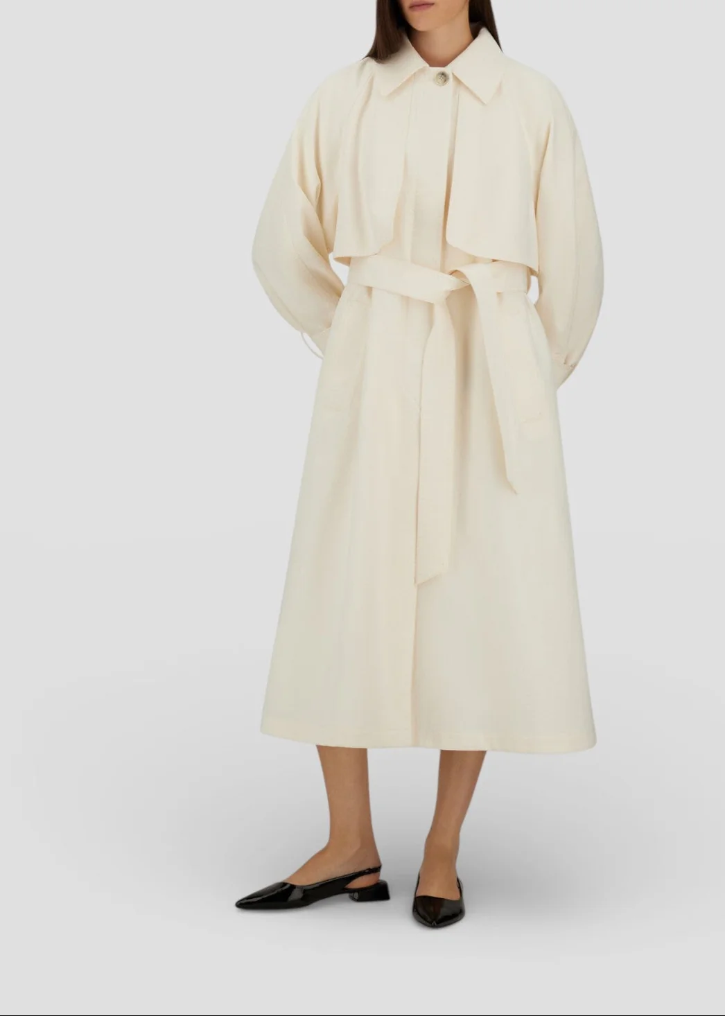SS26-IM000196D-12879 IMPERMEABILE TRENCH BIANCO