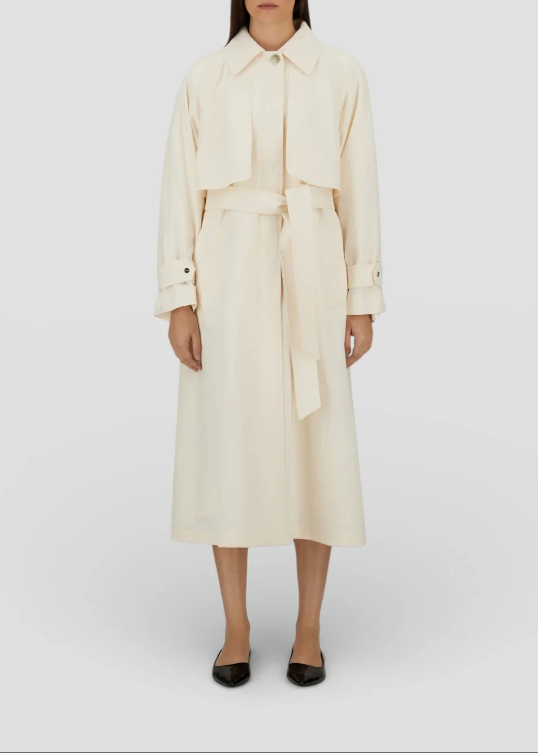 SS26-IM000196D-12879 IMPERMEABILE TRENCH BIANCO - immagine 3