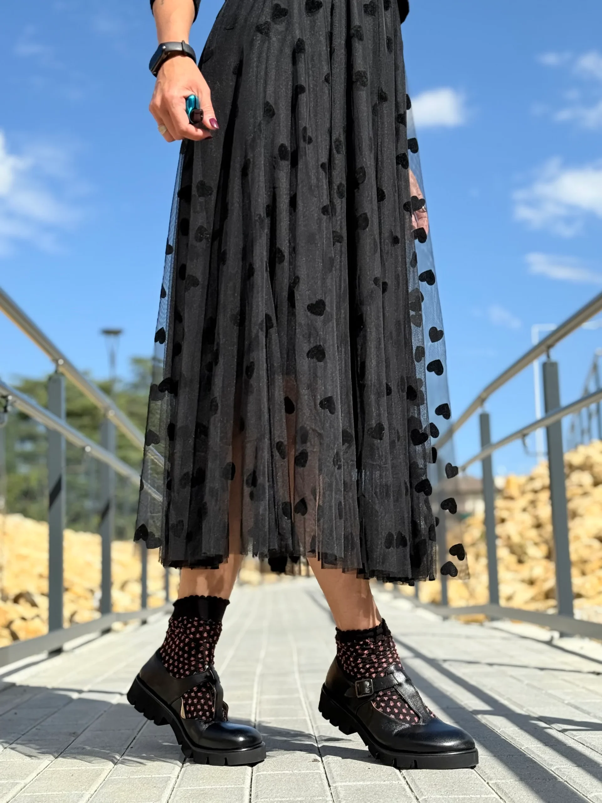 Kola Black bebe t-bar in nappa nera lavorazione a sacchetto artigianale marchigiana - immagine 5