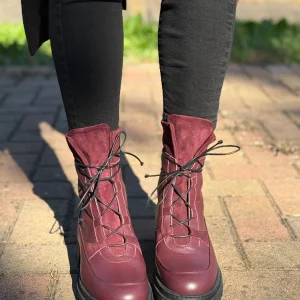 EtaBeta Wine anfibio sportivo in pelle bordeaux artigianale marchigiana