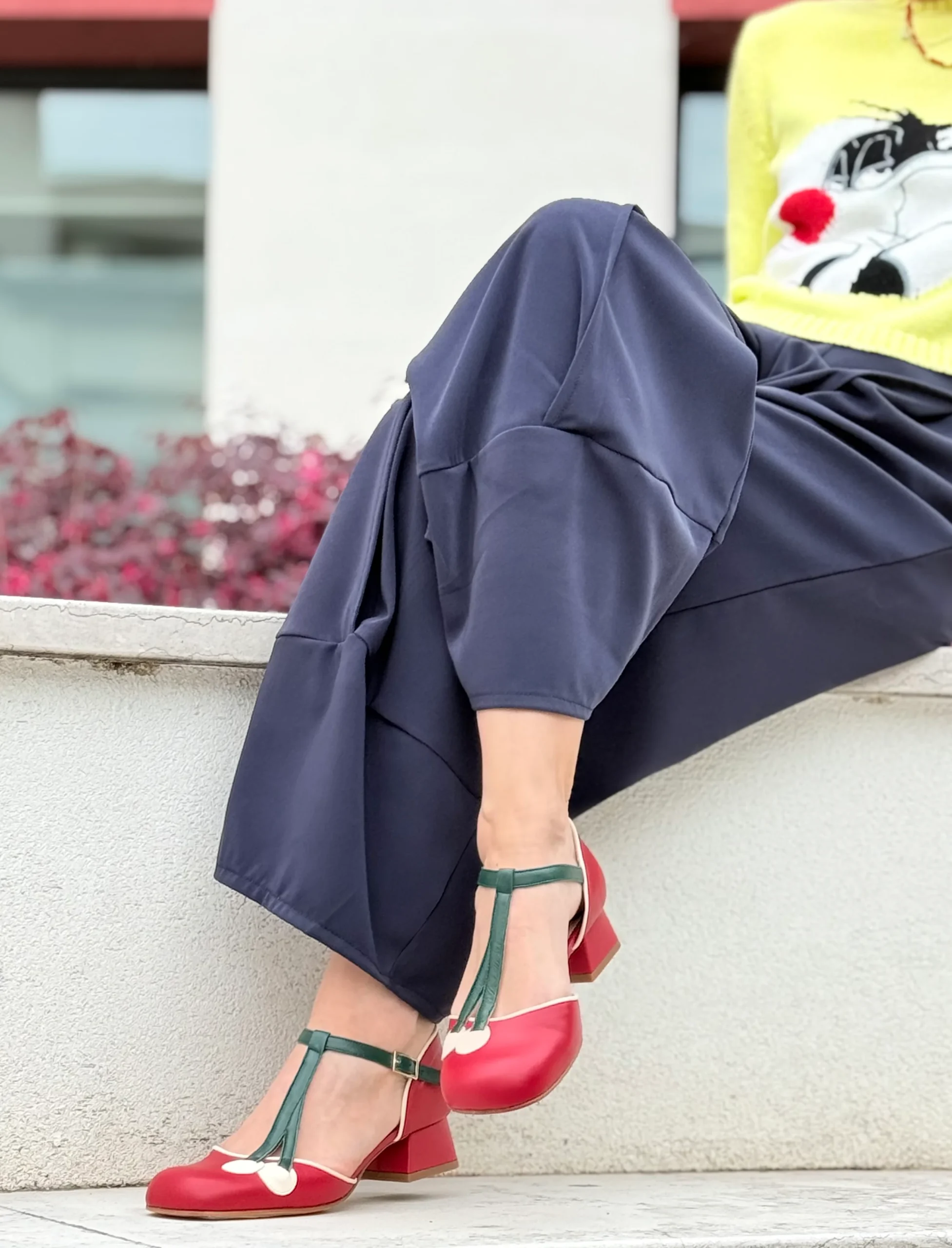 Maraska Red d'orsay in nappa rossa aperta ai lati tacco 3 cm artigianale marchigiana - immagine 9