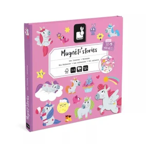 Janod Magneti'Stories Unicorni - Gioco con Calamite Educativo per Bambini 3-8 Anni