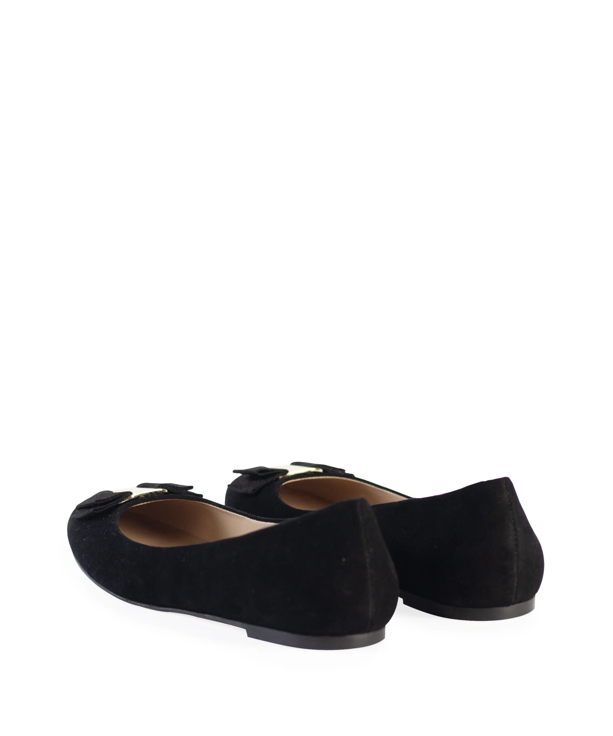 Ballerine da donna con placca in metallo nere - immagine 4