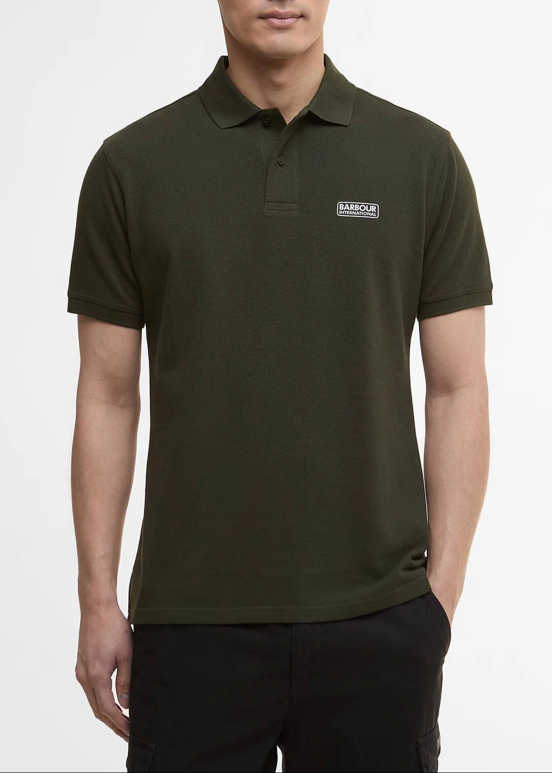 SS26-MML1318 POLO MANICA CORTA VERDE OLIVA