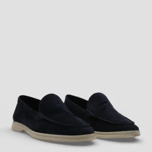 SS26-MOCASSINO UOMO  IN CAMOSCIO BLU NOTTE