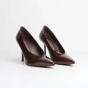 FW25-MODERNA56  DÉCOLLETÉ IN VERNICE DARK BROWN