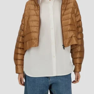 SS26-PI002223D-12017Z  PIUMINO CAPPA CON COLLETTO CAMI CAMMELLO