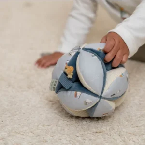 Little Dutch - Palla Sensoriale in Stoffa Sonaglio - Gripping Ball - Celeste