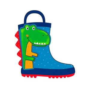 Mr Tiggle - Stivali Bambino e Bambina in Gomma Comodi - Dinosauro