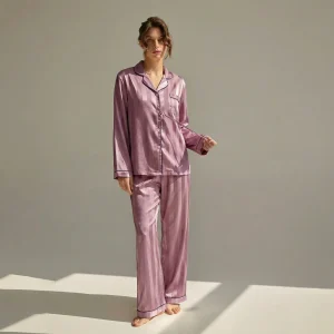 Pigiama da donna a maniche lunghe 100% seta | La Parisienne
