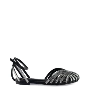 Sandali ragnetto strass nero