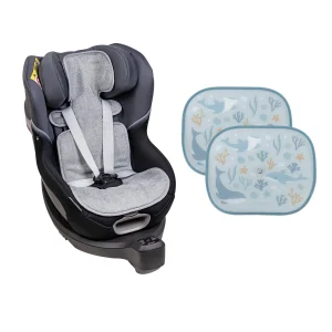 Copriseggiolino Gruppo 1 e passeggino in bambù + set tendine parasole