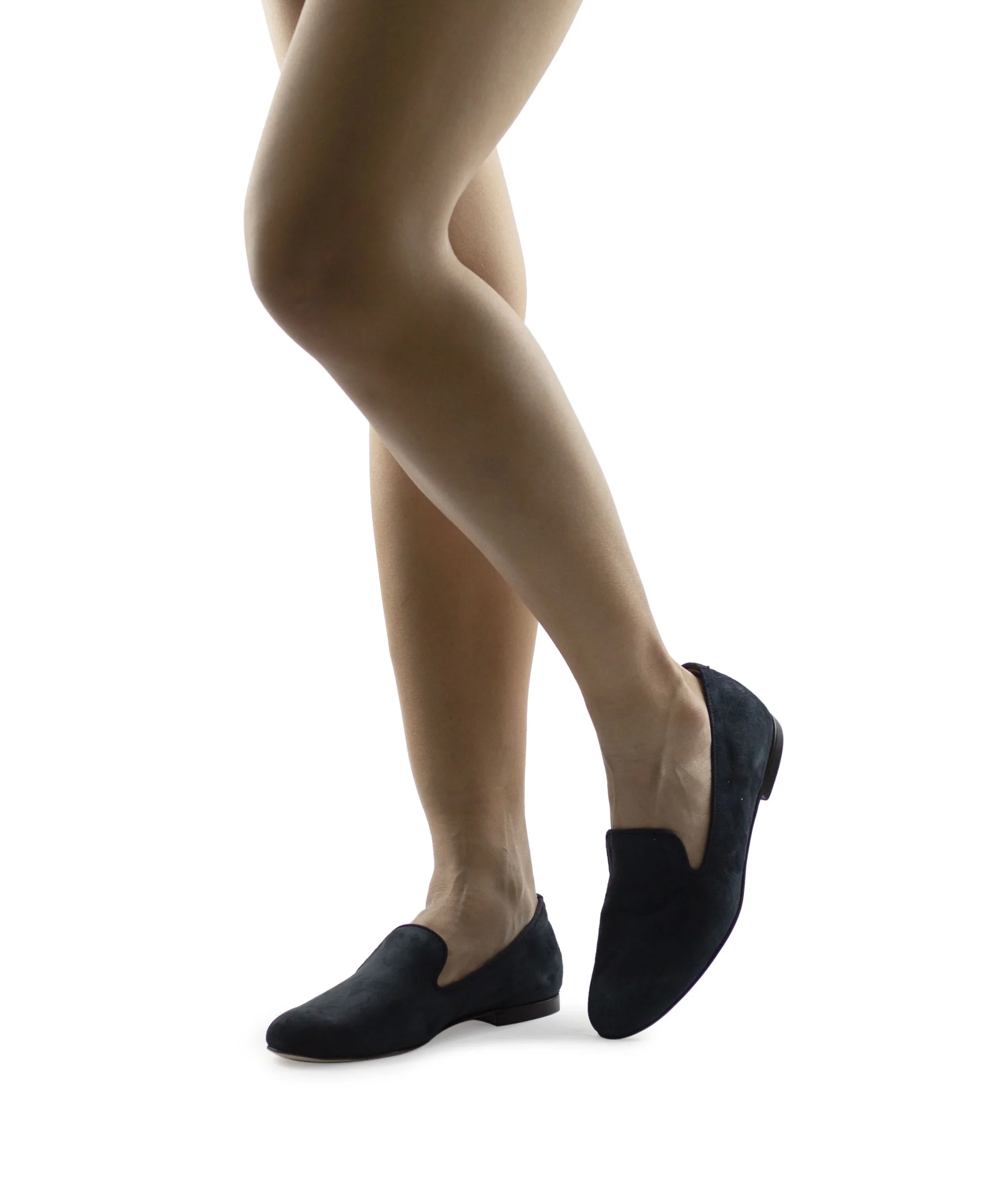 Slipper a punta tonda blu navy - immagine 5