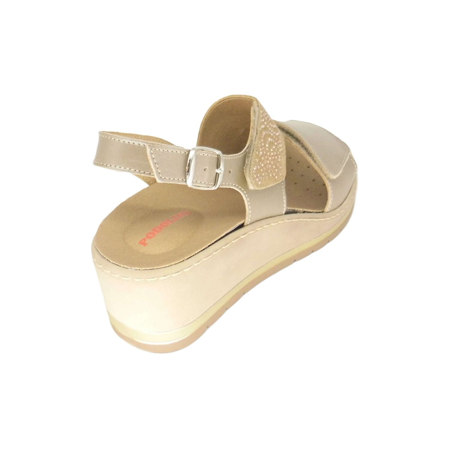 Sandali Ortopedici Podoline Con Zeppa Alta Mollia - immagine 6