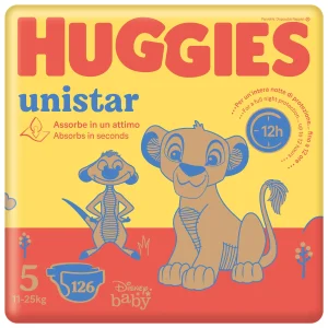 Huggies Pannolini Unistar Taglia 5 (11-25 kg) Megapack 126 pezzi