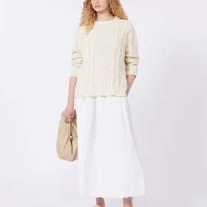 Gonna in tela di cotone e lino - BIANCO - WEEKEND MAX MARA