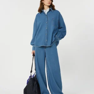 Camicia in denim di cotone - BLU - WEEKEND MAX MARA