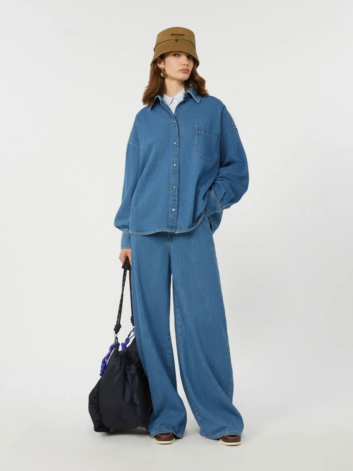 Camicia in denim di cotone - BLU - WEEKEND MAX MARA