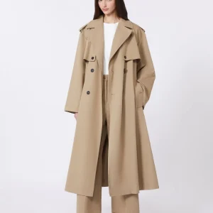 Pantalone in gabardina lavata - NOCCIOLA - WEEKEND MAX MARA