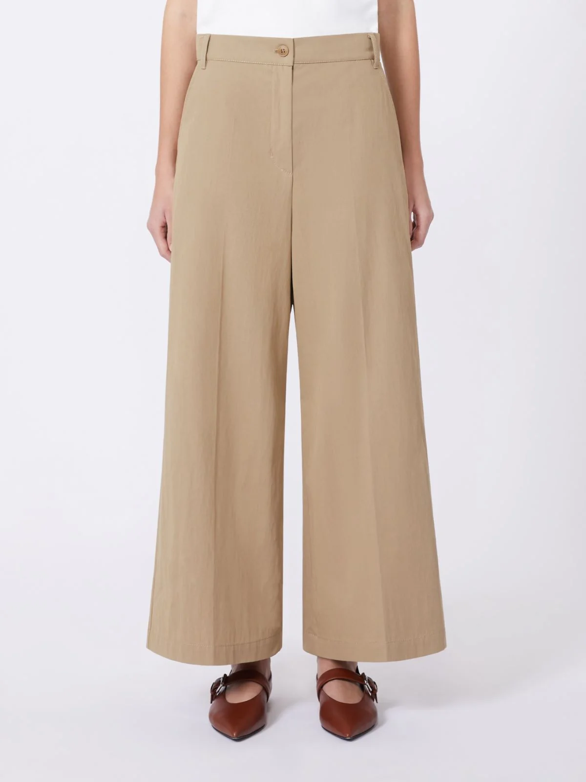 Pantalone in gabardina lavata - NOCCIOLA - WEEKEND MAX MARA - immagine 3