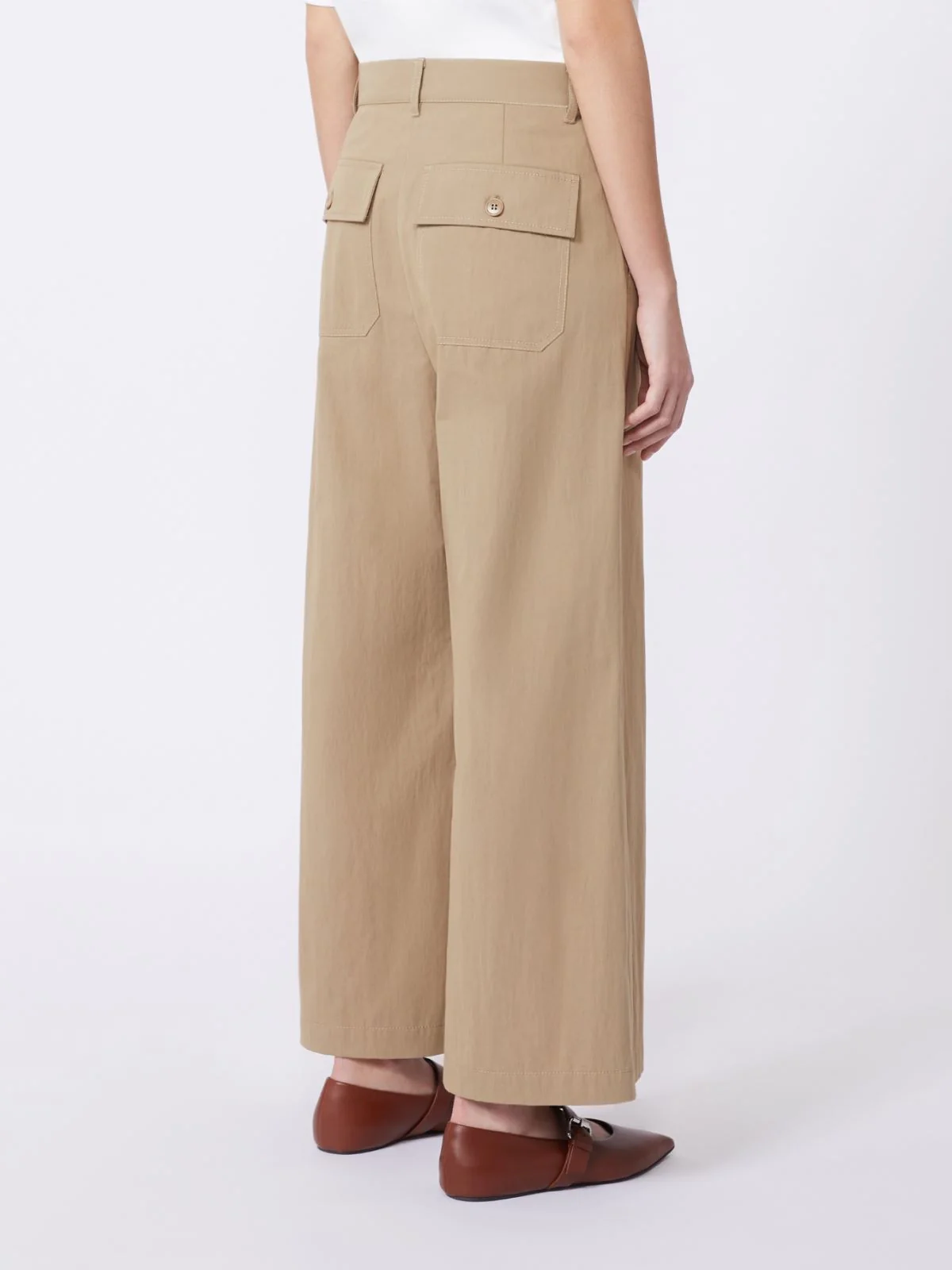 Pantalone in gabardina lavata - NOCCIOLA - WEEKEND MAX MARA - immagine 4