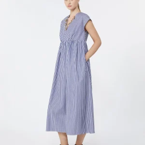 Abito A-line in popeline di cotone - BLU - WEEKEND MAX MARA