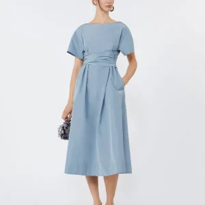 Abito svasato in taffetà - AZZURRO - WEEKEND MAX MARA