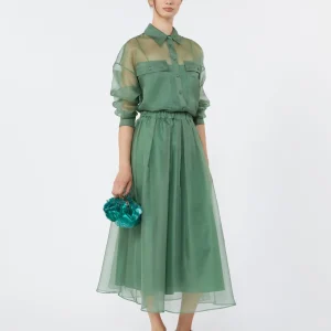 Camicia in organza di seta - VERDE - WEEKEND MAX MARA