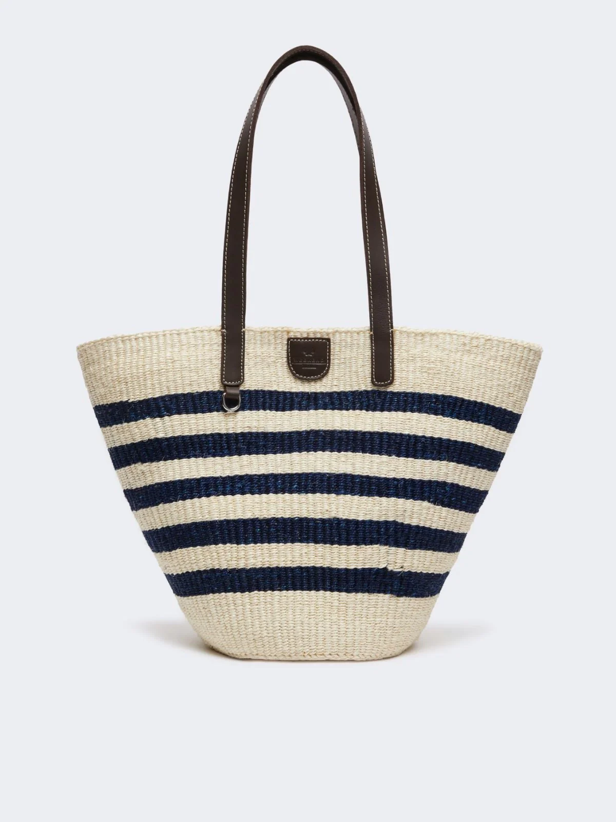 Borsa grande in fibra naturale a righe - BLU MARINO - WEEKEND MAX MARA