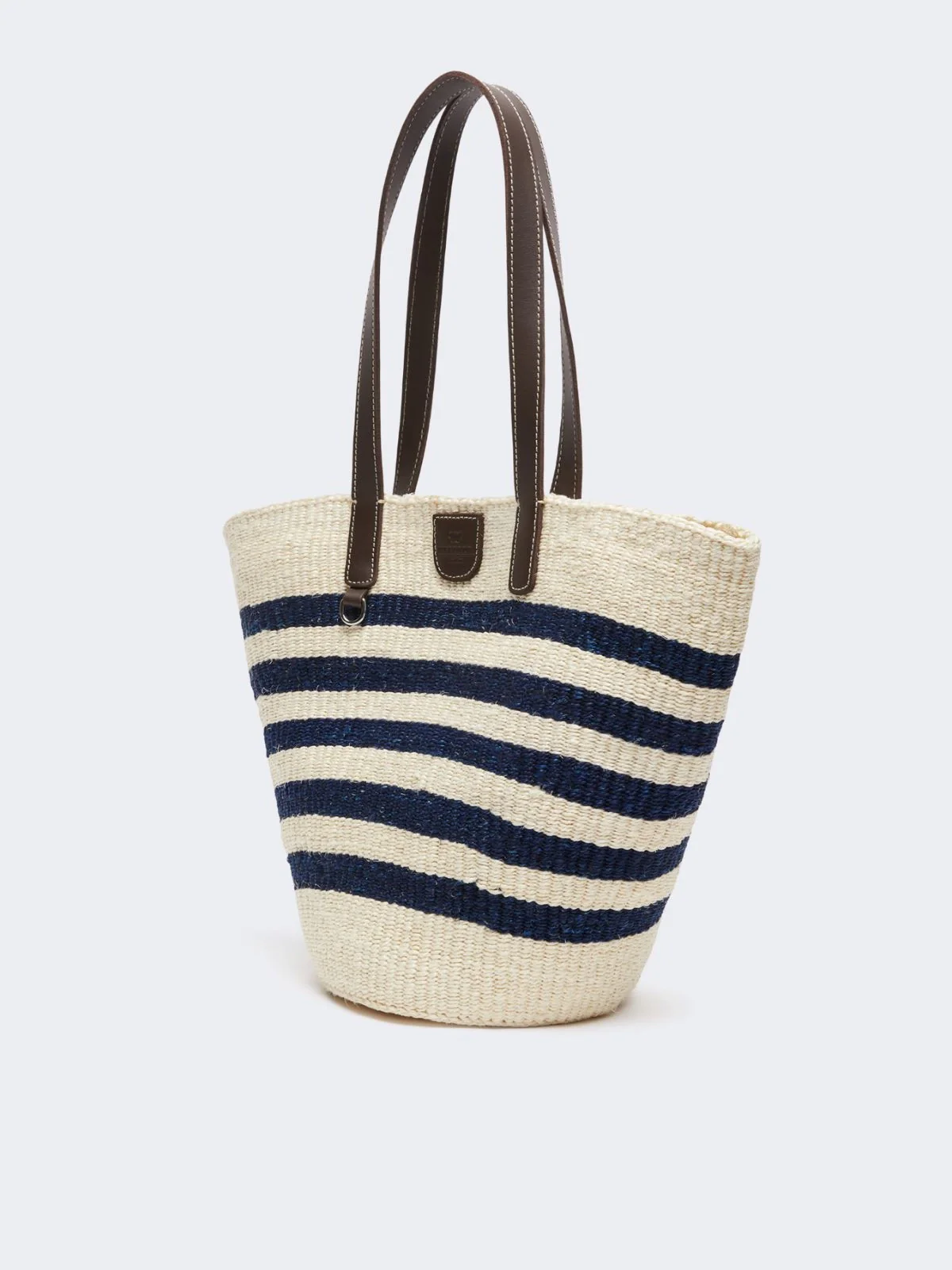 Borsa grande in fibra naturale a righe - BLU MARINO - WEEKEND MAX MARA - immagine 3
