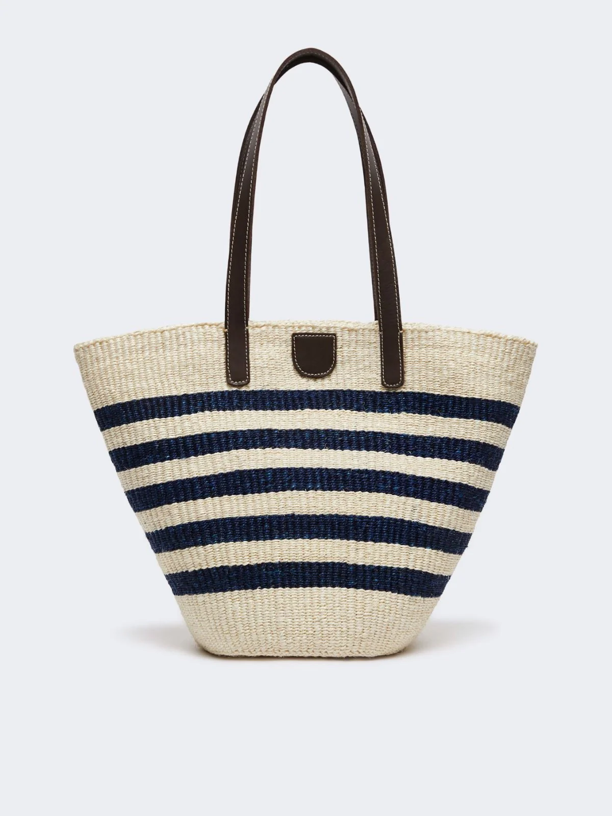 Borsa grande in fibra naturale a righe - BLU MARINO - WEEKEND MAX MARA - immagine 4