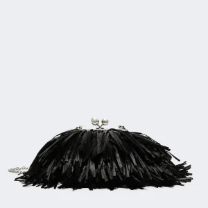 Pasticcino Bag small con frange - NERO - WEEKEND MAX MARA