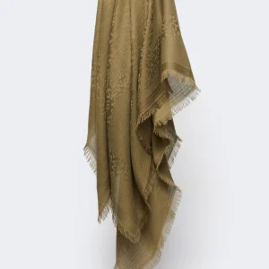 Scialle in modal e cachemire jacquard - VERDE OLIVA - WEEKEND MAX MARA