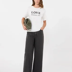 T-shirt in jersey con stampa e ricami - BIANCO - WEEKEND MAX MARA