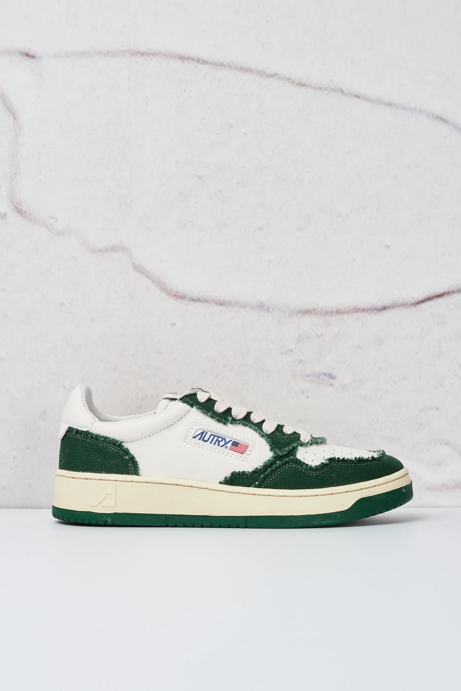 Autry 6011 Sneakers Medalist Low in Tela e Pelle Verde Bianco - immagine 3