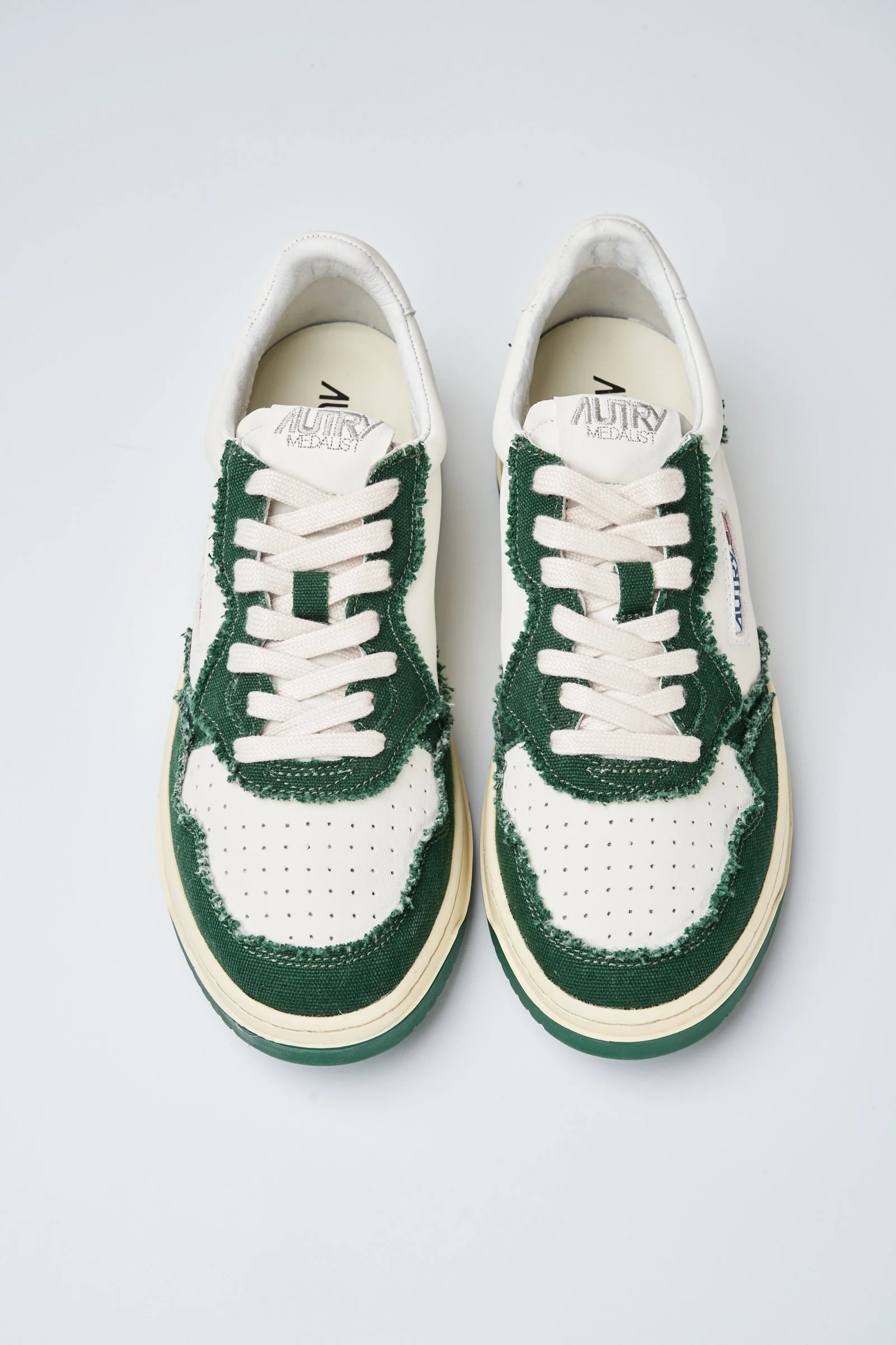 Autry 6011 Sneakers Medalist Low in Tela e Pelle Verde Bianco - immagine 4