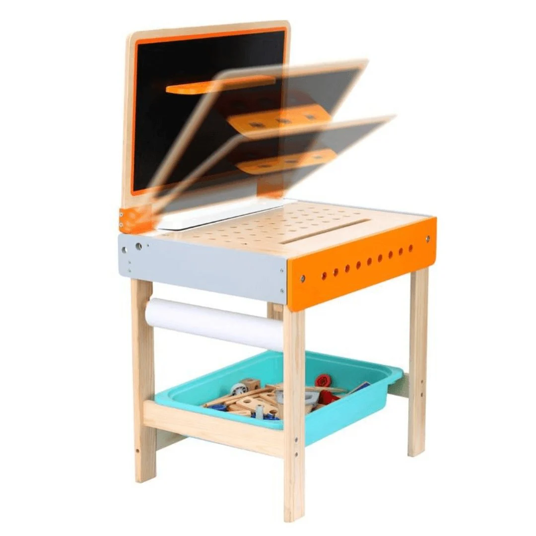 Banco da lavoro 2 in 1 per giocare e disegnare | 78 Pezzi - immagine 5