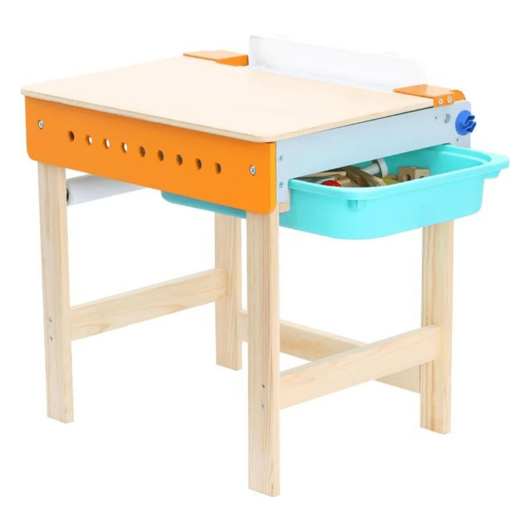 Banco da lavoro 2 in 1 per giocare e disegnare | 78 Pezzi - immagine 4
