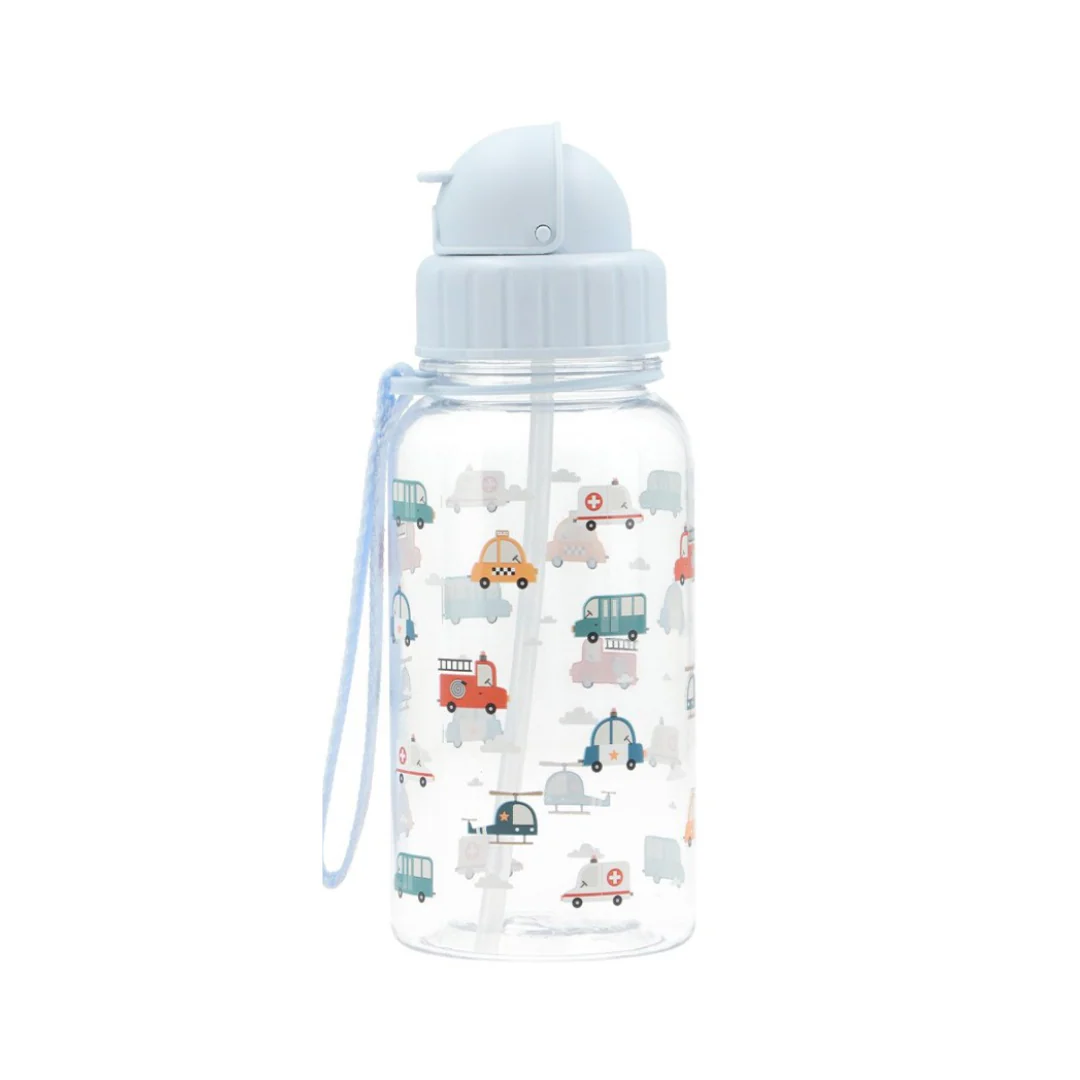 Borraccia con cannuccia - Macchinine - Senza BPA