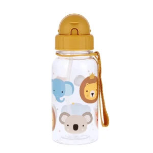 Borraccia 500 ml Leone Ocra - Senza BPA - Con Cannuccia