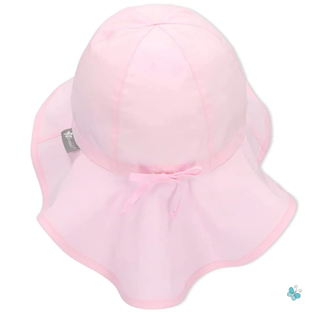 Cappello Estivo Bambina Rosa - 100 Cotone - Protezione Uv50+ - immagine 3
