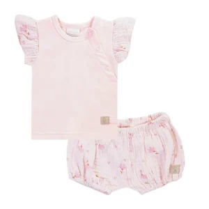 Dili Best - T-shirt con volant e shorts in Cotone