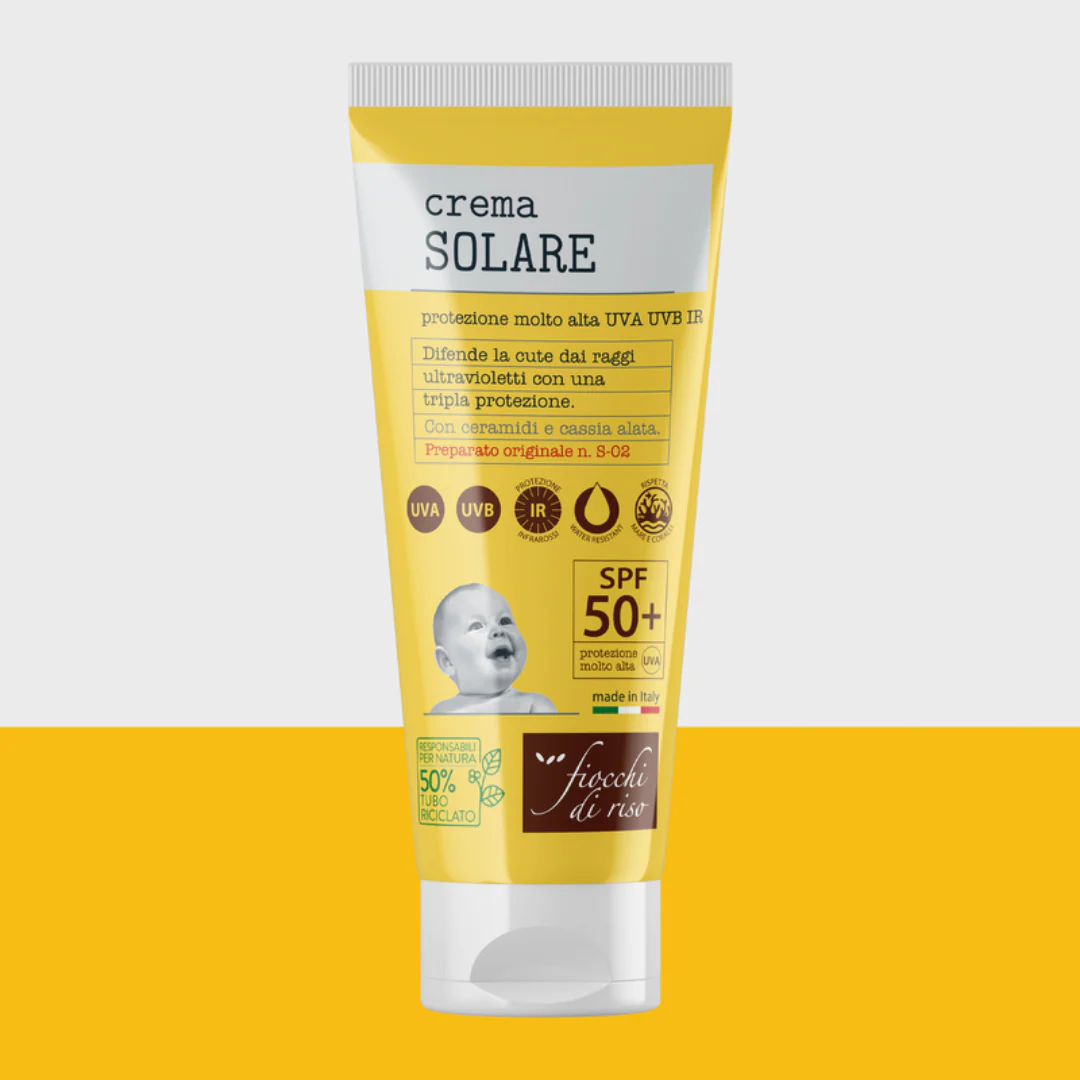 Fiocchi di Riso - Crema Solare Bimbi SPF 50+ 100ml - tripla protezione UVA, UVB e IR, - immagine 7
